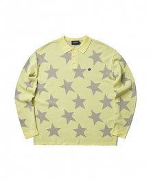 KNITTED STAR POLO SHIRT (YELLOW)