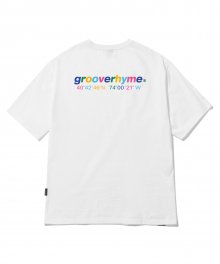 NYC LOCATION MULTI COLOR T-SHIRT (WHITE) [LRQMCTA412M]