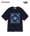 커버낫(COVERNAT) LEE X COVERNAT 반다나 티셔츠 네이비