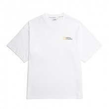 N212UTS907 세미 오버핏 MAP 아트웍 반팔 티셔츠 WHITE