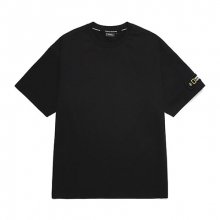 N212UTS911 세미 오버핏 와펜 반팔 티셔츠 CARBON BLACK