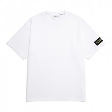 N212UTS911 세미 오버핏 와펜 반팔 티셔츠 WHITE