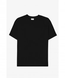 US 코튼 세미오버핏 티셔츠 (블랙)
