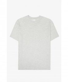 US 코튼 세미오버핏 티셔츠 (멜란지 라이트그레이)