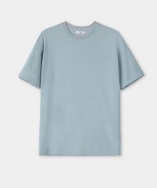 수피마 코튼 세미오버핏 티셔츠 (블루그레이)