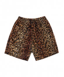 VELVET DRILL SHORTS (BROWN)