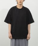 로우 투 로우() MRT028 더블 사이드 코튼 오버핏 티셔츠 (애쉬 블랙)