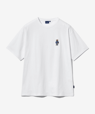 예일(YALE) EMBROIDERY UNIVERSITY DAN TEE WHITE 상품 이미지