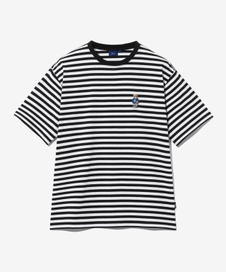 예일(YALE) EMBROIDERY UNIVERSITY DAN TEE STRIPE 상품 이미지