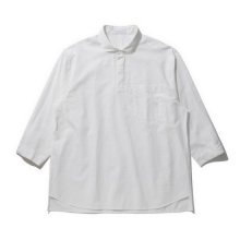 seersucker 3/4 sleeve shirt_CWSAM21211WHX