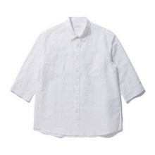 basic 3/4 sleeve shirt_CWSAM21201WHX