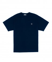플레이티드 자수 로고 티셔츠 블루 LF1SKN1652