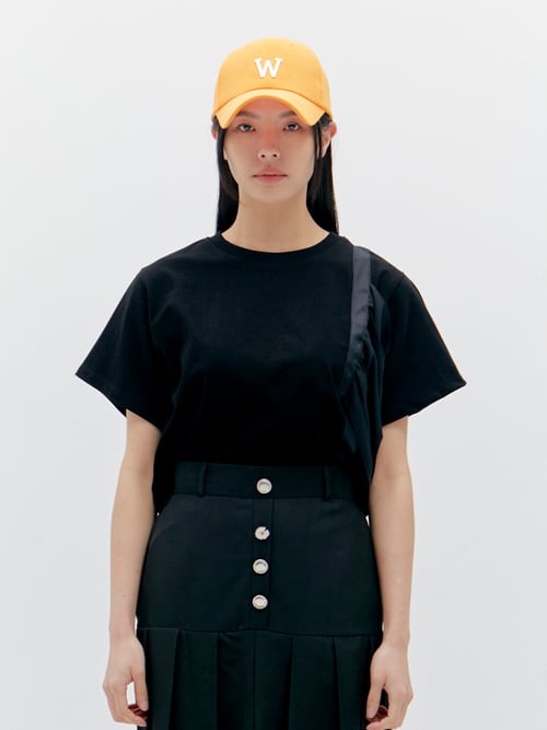 버브(VERVE) SHIRRING SLEEVE T-SHIRTS_BLACK - 19,200 | 무신사 스토어