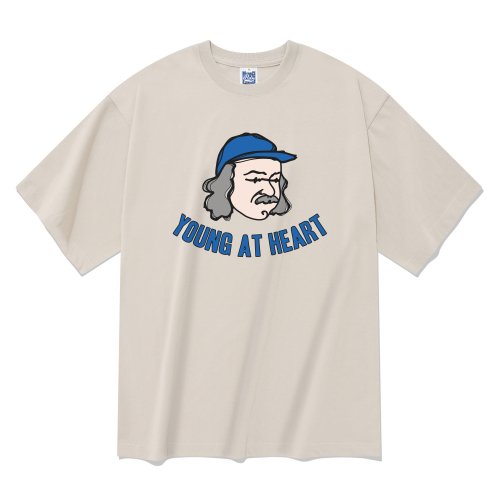 라디네오() 영 앳 하트 베이지 반팔 티셔츠 상품 이미지