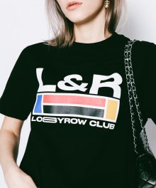 Lossy Big Logo Half Sleeve T-Shirt [Black]