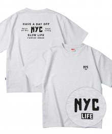 라이프 NYC 티셔츠_애쉬 그레이