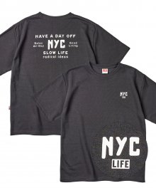 라이프 NYC 티셔츠_다크 그레이