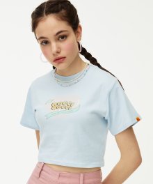 Heart Logo Crop T-shirt [PASTEL BLUE]