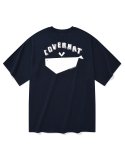 커버낫(COVERNAT) 페이퍼 웨일 티셔츠 네이비