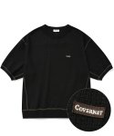 커버낫(COVERNAT) 와플 스티치 티셔츠 블랙