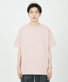 TONE ON TONE ST POCKET S/S TEE PINK