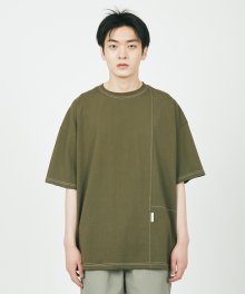 CTRS ST LABEL OVER S/S TEE KHAKI