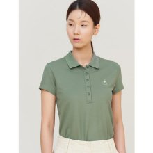 [GREEN BEANPOLE] 카키 슬림핏 피케 칼라 티셔츠 (BF1342N09H)