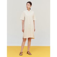 [GREEN BEANPOLE] 아이보리 오버사이즈 피케 칼라 원피스 (BF1371N060)