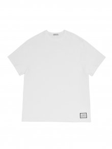 테리 코튼 세미오버 핏 티셔츠 화이트 LF1SKN3801