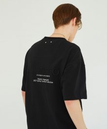 블랙 오버핏 일꼬르소 로고 반팔 티셔츠 IETS1E404BK
