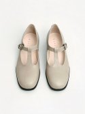 흰(HEENN) T-Mary Jane Shoes . Warm Gray
