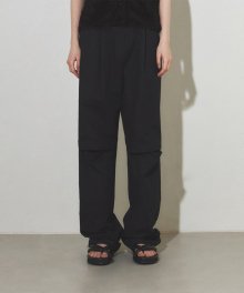Cotton Layered Trousers (Black)