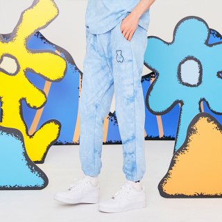 아코스튜디오스페이스(AQOSTUDIOSPACE) AQO TIE DYED BEAR JOGGER PANTS SKYBLUE 상품 이미지