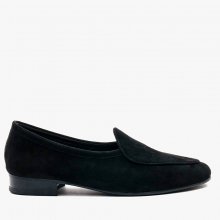 Belgian Loafers Black Suede / ALC043