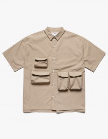 Utility Pocket S/S Shirts - Beige