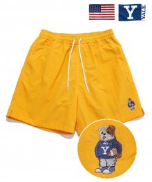 EMBROIDERY HANDSOME DAN ATHLETIC SHORTS YELLOW