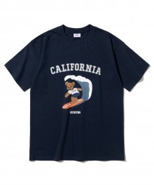 드롭숄더 캘리포니아 베어 티셔츠 네이비 627
