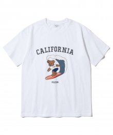 드롭숄더 캘리포니아 베어 티셔츠 화이트 625
