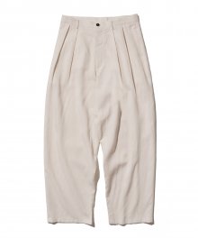 two tuck linen pants cream beige
