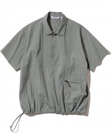 pullover pocket s/s shirts grey blue