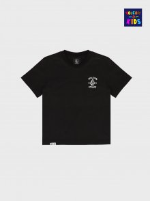 키즈 VOLCOM 1991 STONE 컴포트핏 티셔츠(블랙)