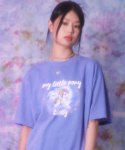 클로티(CLOTTY) GIRL PONY PIGMENT T-SHIRT DEEP BLUE(CY2BMFT507B)