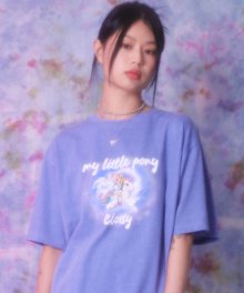 GIRL PONY PIGMENT T-SHIRT DEEP BLUE(CY2BMFT507B)