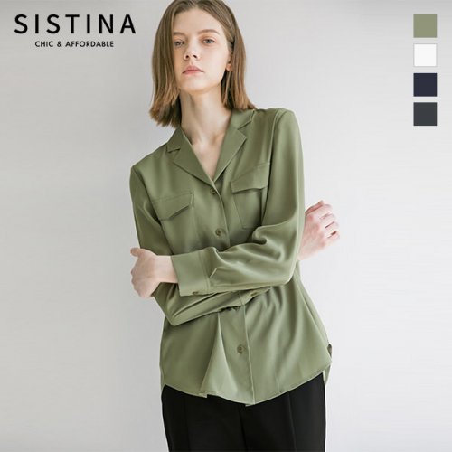 시스티나(SISTINA) 플랩 오픈 칼라 셔츠_AWWSTL11020 - 사이즈 & 후기 | 무신사