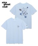 나이스고스트클럽(NICE GHOST CLUB) NGC 블루 프린트 티셔츠_블루(NG2BMUT514A)