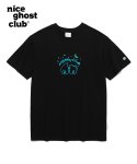 나이스고스트클럽(NICE GHOST CLUB) 프렌즈 페이스 로고 티셔츠_블랙(NG2BMUT506A)