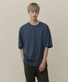 DARK SAGE OVER FIT SILK SOFRON HALF T-SHIRTS TNTS1E706E2