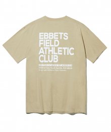 EFF 등판 에슬래틱 풀로고 반팔 티셔츠 베이지