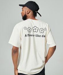 Flower T-shirts (Beige)
