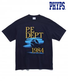 PHYS.ED.DEPT® PAINTED TEE  NAVY